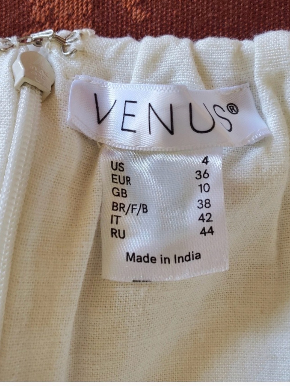 VENUS Cream Linen Halter One-Piece Romper with Gold Buttons Classy - Picture 6 of 7